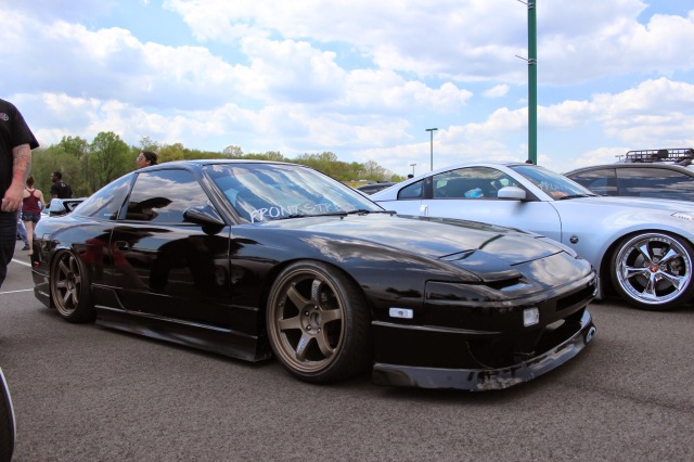 Stanced Nissan 240sx sitting very low